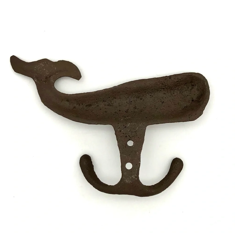Nautical Cast Iron Wall Hooks Seahorse Octopus Tentacle Whale Ocean Beach